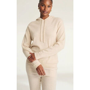 NWOT NAADAM Beige Cashmere Hoodie S